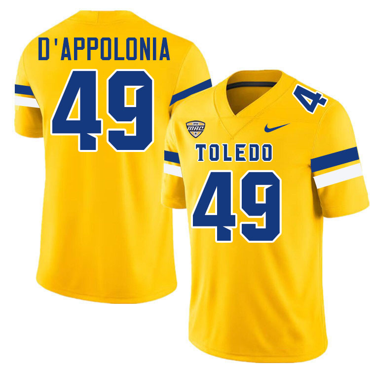 Chris D'Appolonia Toledo Jersey,Toledo Rockets College Football Jersey Youth College-Gold